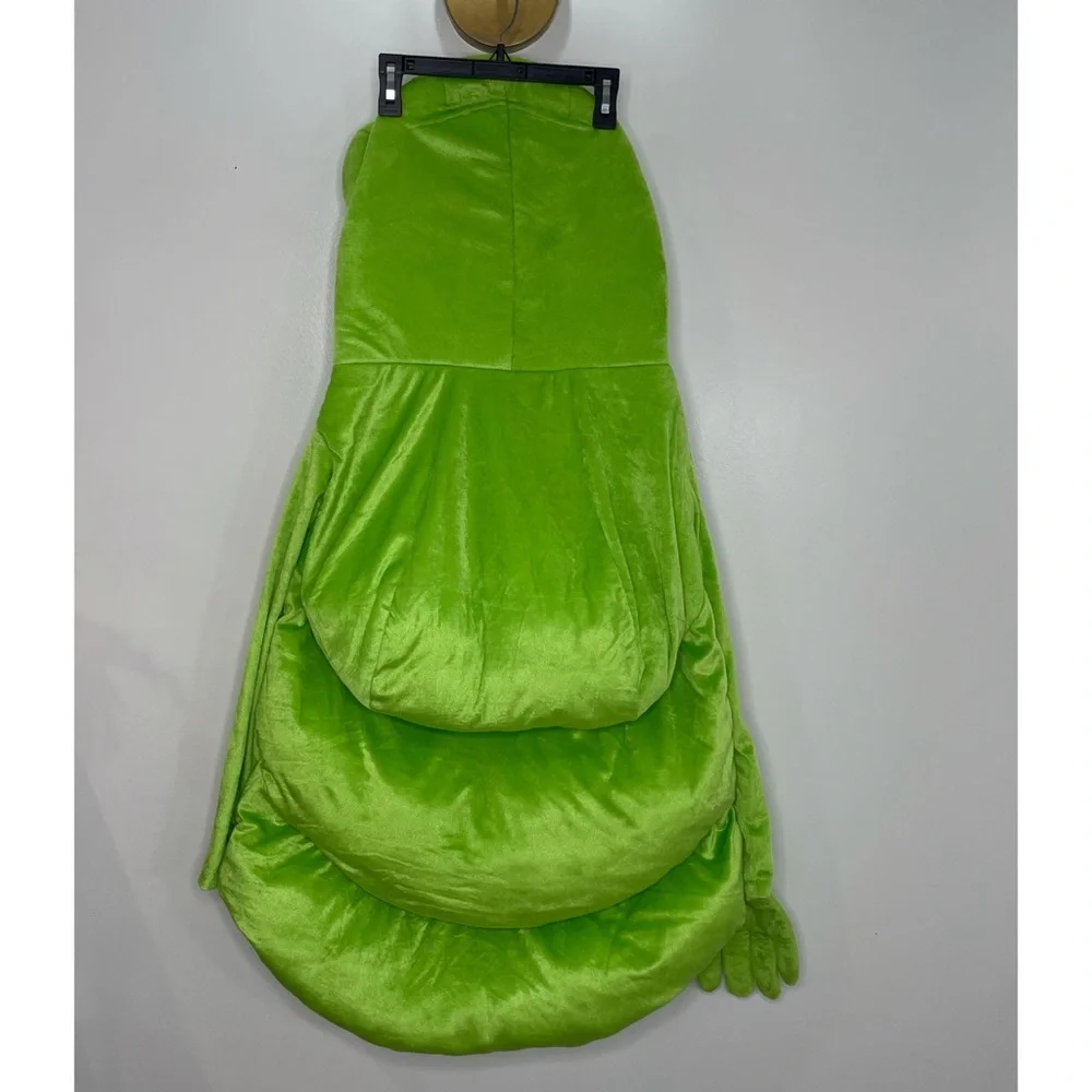 Kids Green Slimer-Style Halloween Costume with Red Tongue -